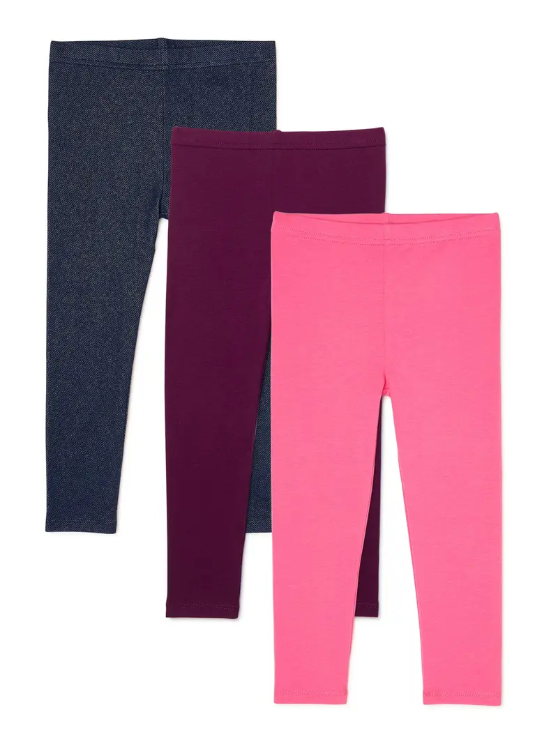 Garanimals Baby Girls & Toddler Girls Knit Leggings, 3-Pack (12M-5T) 1