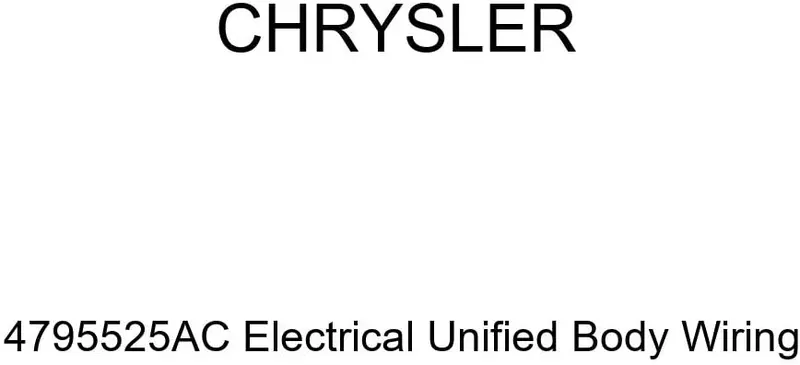 Genuine Chrysler 4795525Ac Electrical Unified Body Wiring 2