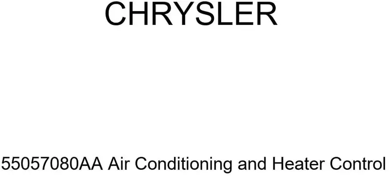 Genuine Chrysler 55057080Aa Air Conditioning And Heater Control 1