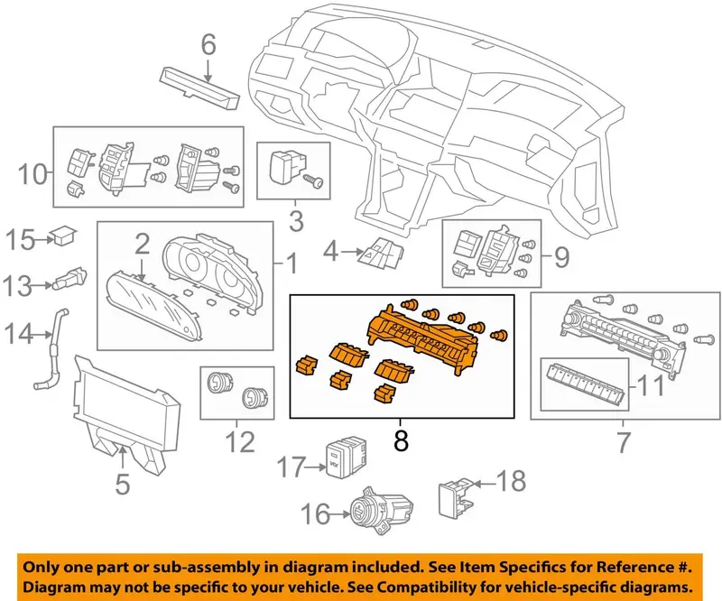 Genuine Honda 79600-Tp6-A01za Air Conditioner Control Assembly 1