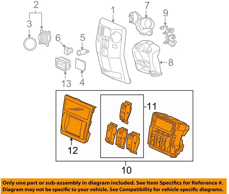 Genuine Honda 79650-Sza-A01zc Rear Manual Air Conditioner Control Assembly 1