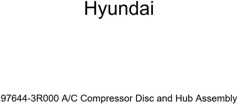 Genuine Hyundai 97644-3R000 A/C Compressor Disc And Hub Assembly 1