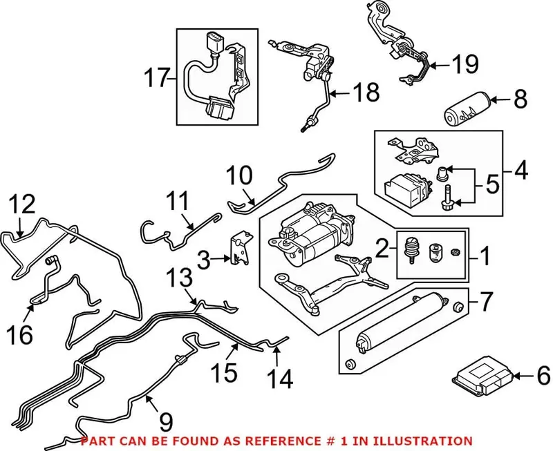 Genuine Oem Air Suspension Compressor For Audi 4L0698007c 1