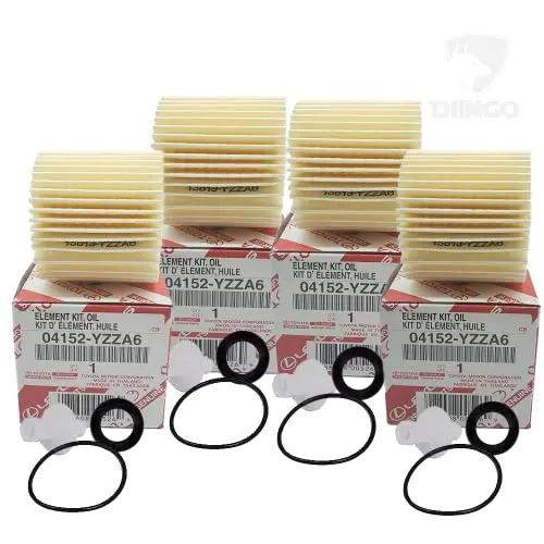 Genuine Oem Toyota Oil Filter 04152-Yzza6 (4Pk) With Diingo Plug Oil Drain Gasket 90430-12031 (4Pk) Fit For Lexus And Toyota Prius V Prius Plug In Prius Matrix Corolla C-Hr Scion Im Xd Ct200h 1