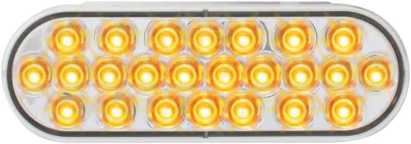 Gg Grand General 76522 Red/Red Led Strobe Light (Oval Pearl Grommet And Pigtail) 1