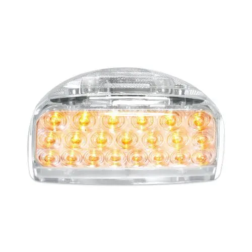 Gg Grand General 77231 Amber 31-Led Peterbilt Headlight Turn Signal Sealed Light With 3 Wires For Front/Park/Turn Functions And Clear Lens, Amber/Clear 1