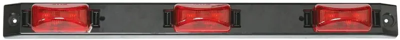 Gg Grand General 87092 Black Plastic Id Bar W/ 3 Amber Led Marker Lights 1