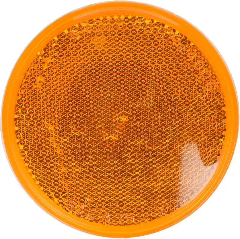Grote 40053-5 Yellow Round Stick-On Reflector 1
