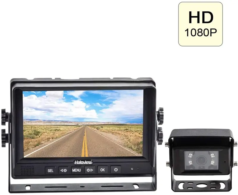 Haloview Mc7611 1080P High Definition 7" Digital Wired Backup Camera System For Truck/Trailer/Bus/Rv/Pickups/Camper/Van/Farm Mach(Mc7611) 1