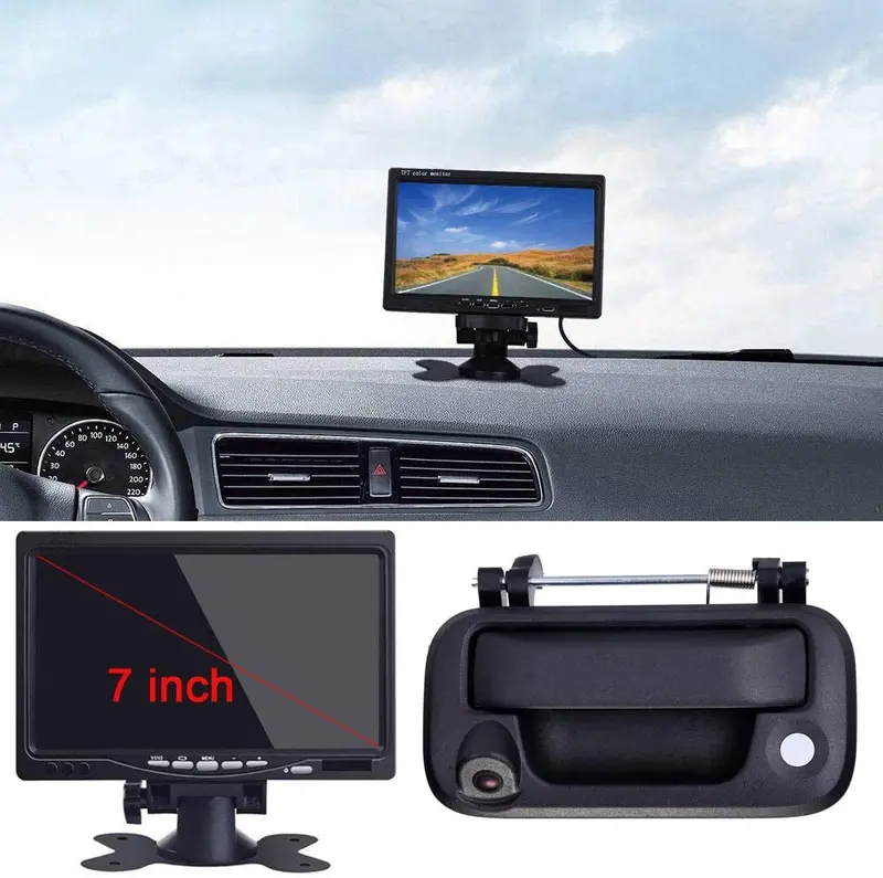 Hd Trunk Handle Vehicle Camera Waterproof Tailgate Car Rear View Back Up Reverse Camera Parking For Ford F150 F250 F350 F450 F550 2008-2014J Night Vision 1