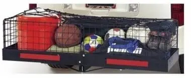 Hitch Mounted Cargo Carrier With Cage And Net 1