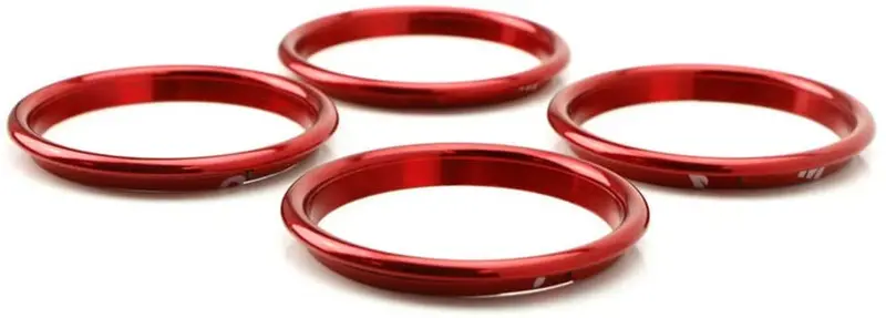 Hkpkyk Car Air Conditioning Outlet Decoration,Red Air Conditioner Vent/Opening Decoration Cover Trims,For Audi A3 S3 Rs3 2015-2020, Aluminum Alloy 1