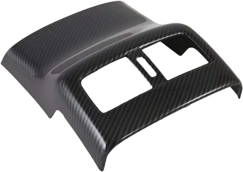 Hkpkyk Chrome Air Vent Trim,For Mazda 3 M3 2019 2020, Carbon Fiber Style Rear Air Conditioner Outlet Decorative Frame Cover Sticker 1