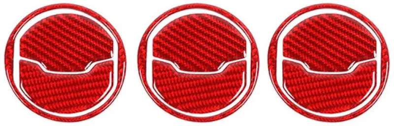 Hkpkyk For Ford Mustang 2015 2016 2017, Carbon Fiber Car Central Air Conditioner Outlet Vent Decoration Cover Stickers 1