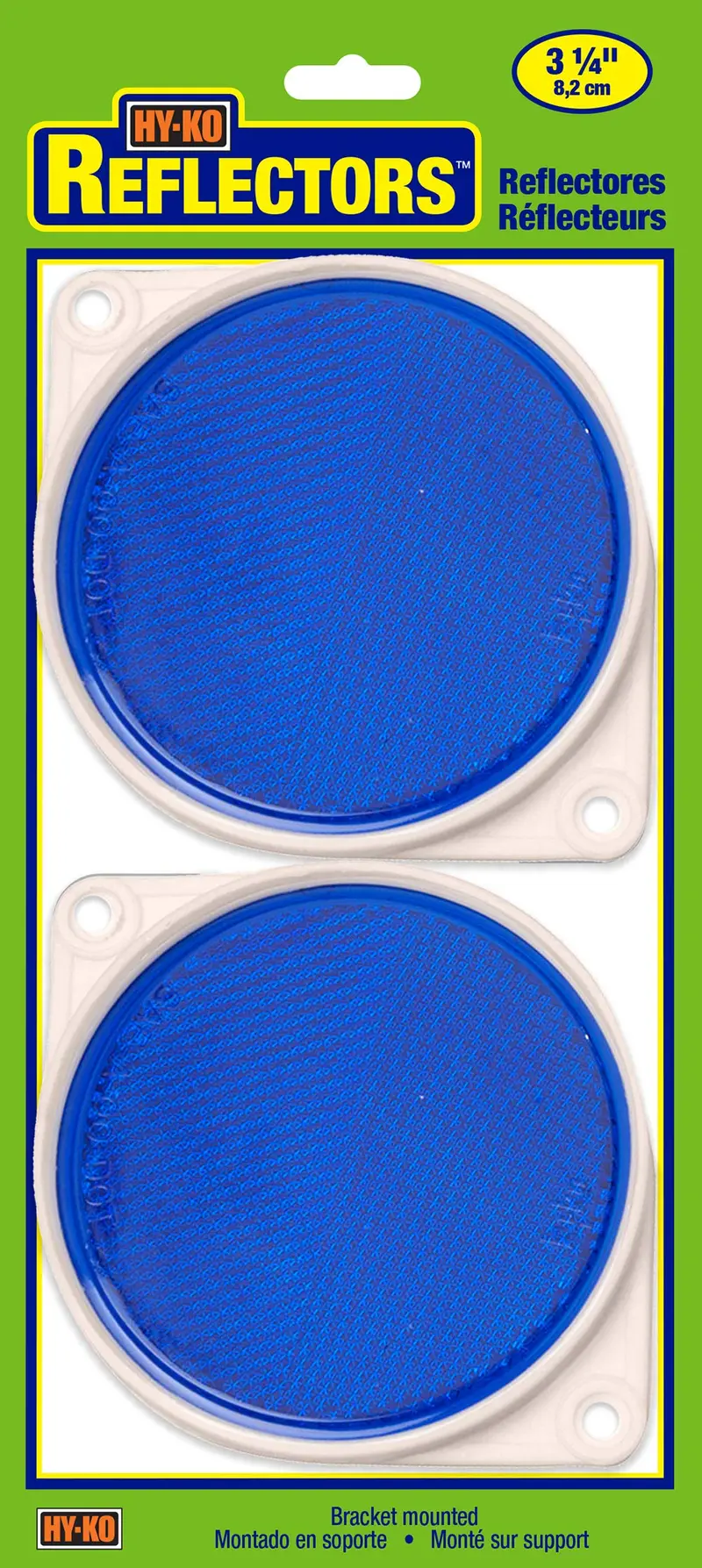 Hy-Ko Products Cdrf-3B Bracketed Nail-On Reflector 2 Pk, 3.25 In, Blue 1