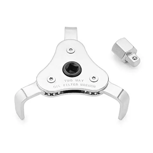 Innovant Adjustable 3 Jaw Oil Filter Wrench Tool Best For Removing Motorcycles Cars Trucks & Heavy Duty Oil Filters Fits Diameters 2 1/8-4 1/2 Inches Fits ⅜ And ½ Inch Drive 2