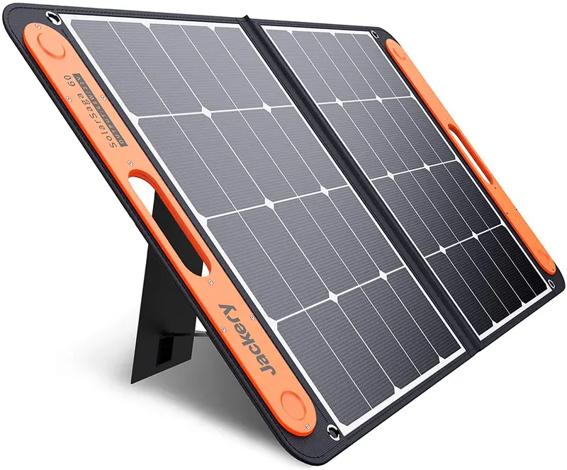 Jackery Solarsaga 60W Solar Panel For Explorer 160/240/500 As Portable Solar Generator, Portable Foldable Solar Charger For Summer Camping Van Rv(Can't Charge Explorer 440/ Powerpro) 1