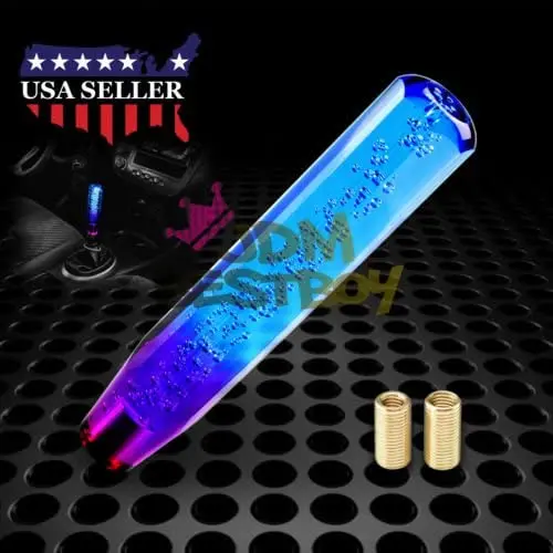Jdmbestboy Shift Knob Stick Crystal Transparent Bubble Purple Blue Throw Gear Shifter 20Cm 1