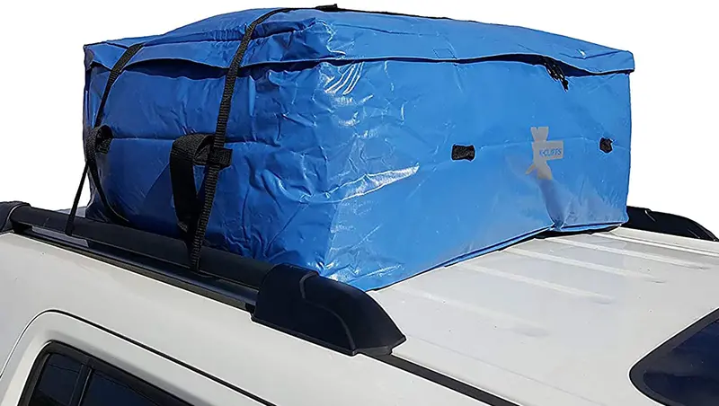 K-Cliffs Waterproof Roof Cargo Bag | Fits All Hard-Top Cars | Blue (Medium) (Medium Blue) 1