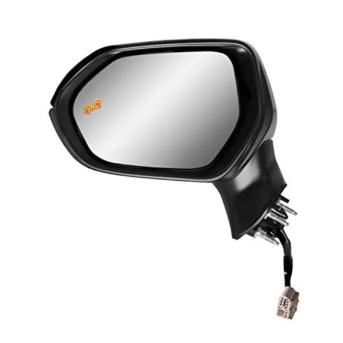 K Source Driver Side Mirror For Toyota Corolla, Textured Black W/Ptm Cover, Foldaway, Heated Power With Bsds (70746T) 1