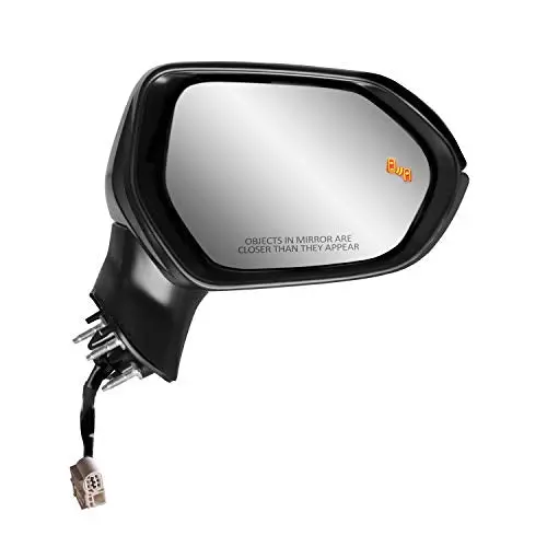 K Source Passenger Side Mirror For Toyota Corolla, Textured Black W/Ptm Cover, Foldaway, Heated Power With Bsds (70745T) 1