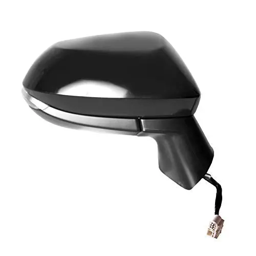 K Source Passenger Side Mirror For Toyota Corolla, Textured Black W/Ptm Cover, Foldaway, Heated Power With Turn Signal, 70743T 1