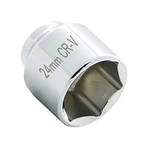 Kedakeji 24Mm 6-Point Socket, Low Profile Oil Filter Wrench，3/8" Drive Oil Filter Removal Tool For Vehicle All With 24Mm Oil Filter Caps 1
