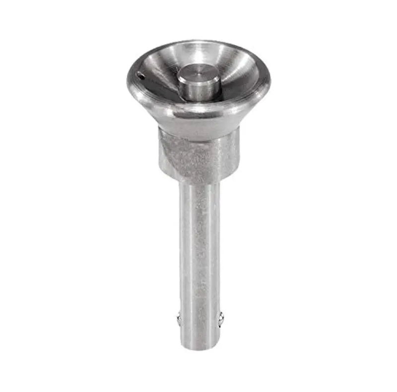 Kipp 03194-2305020 Stainless Steel Ball Lock Pin, Button Head Style, Self-Locking, Natural Finish, 52.5 Mm Length, Metric 1