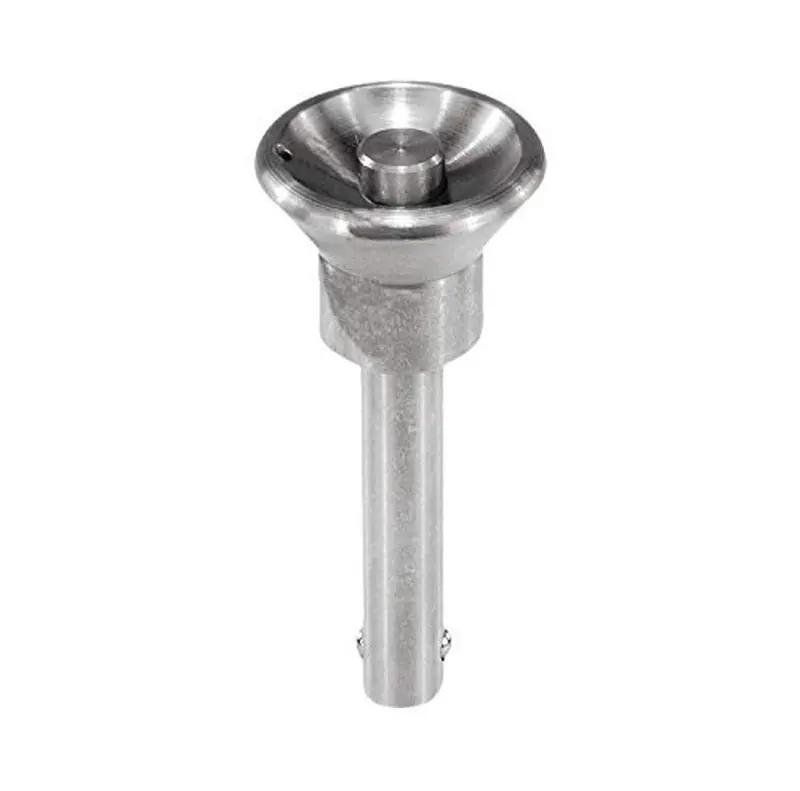 Kipp 03194-2305025 Stainless Steel Ball Lock Pin, Button Head Style, Self-Locking, Natural Finish, 57.5 Mm Length, Metric 1