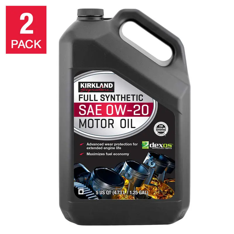 Kirkland Signature 0W-20 Full Synthetic Motor Oil 5-Quart, 2-Pack 1