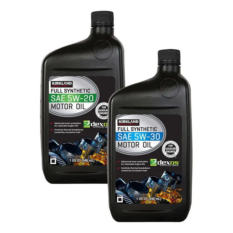 Kirkland Signature 1-Quart 5W20 & 5W30 Full Synthetic Motor Oil, 12-Pack 1