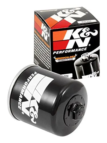 K&N Motorcycle Oil Filter: High Performance Black Oil Filter With 17Mm Nut Designed To Be Used With Synthetic Or Conventional Oils Fits Honda, Kawasaki, Triumph, Yamaha Motorcycles Kn-204 1