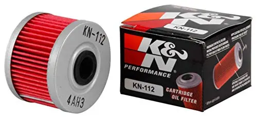 K&N Motorcycle Oil Filter: High Performance, Premium, Designed To Be Used With Synthetic Or Conventional Oils: Fits Select Honda, Kawasaki Motorcycle Models, Kn-112 1