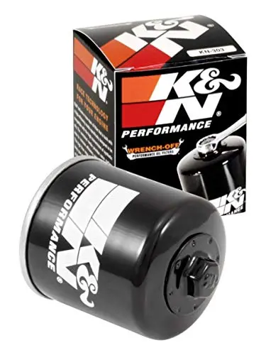 K&N Motorcycle Oil Filter: High Performance, Premium, Designed To Be Used With Synthetic Or Conventional Oils: Fits Select Honda, Kawasaki, Polaris, Yamaha Vehicles, Kn-303 1