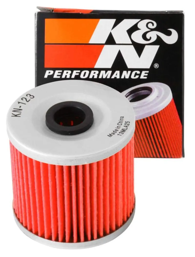 K&N Motorcycle Oil Filter: High Performance, Premium, Designed To Be Used With Synthetic Or Conventional Oils: Fits Select Kawasaki Vehicles, Kn-123 1