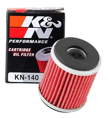 K&N Motorcycle Oil Filter: High Performance, Premium, Designed To Be Used With Synthetic Or Conventional Oils: Fits Select Yamaha Motorcycles, Kn-140 1