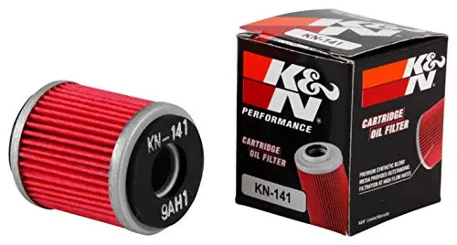 K&N Motorcycle Oil Filter: High Performance, Premium, Designed To Be Used With Synthetic Or Conventional Oils: Fits Select Yamaha Vehicles, Kn-141 1
