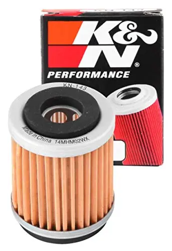 K&N Motorcycle Oil Filter: High Performance, Premium, Designed To Be Used With Synthetic Or Conventional Oils: Fits Select Yamaha Vehicles, Kn-143 1