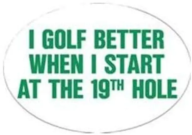 Knockout 5010 'I Golf Better When I Start At The 19Th Hole' Hitch Cover 1