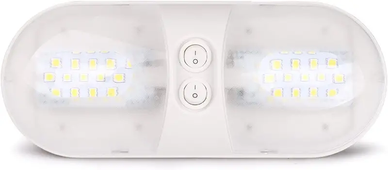 Kohree 12V Led Rv Ceiling Dome Light Rv Interior Lighting For Trailer Camper With Switch, White, 600 Lumens (Natural White 2-Pack) 1