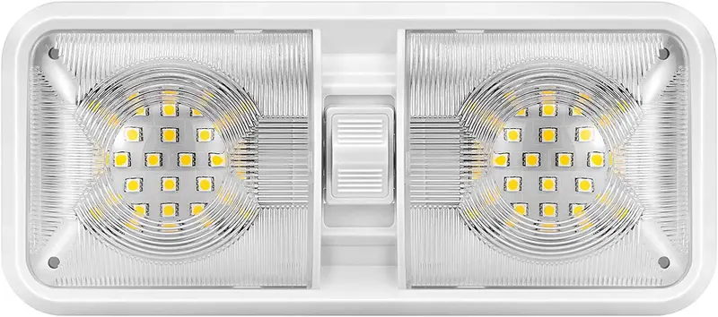 Kohree 12V Led Rv Ceiling Dome Light Rv Interior Lighting For Trailer Camper With Switch, White, 600 Lumens (Natural White 2-Pack) 3