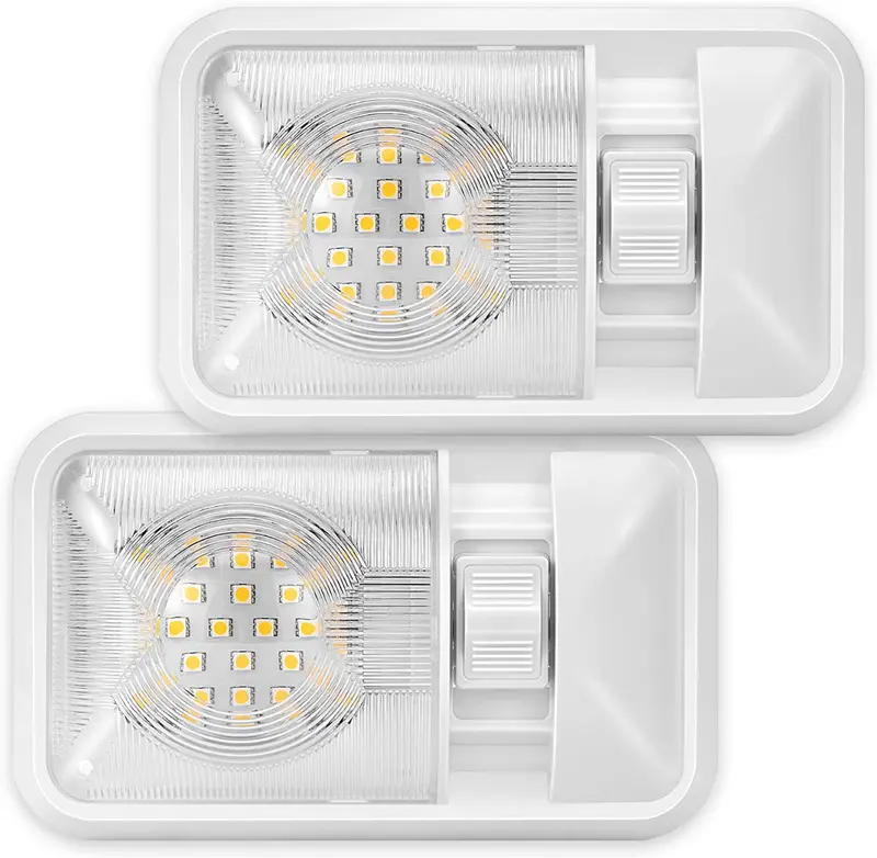 Kohree 12V Led Rv Ceiling Dome Light Rv Interior Lighting For Trailer Camper With Switch, White, 600 Lumens (Natural White 2-Pack) 4