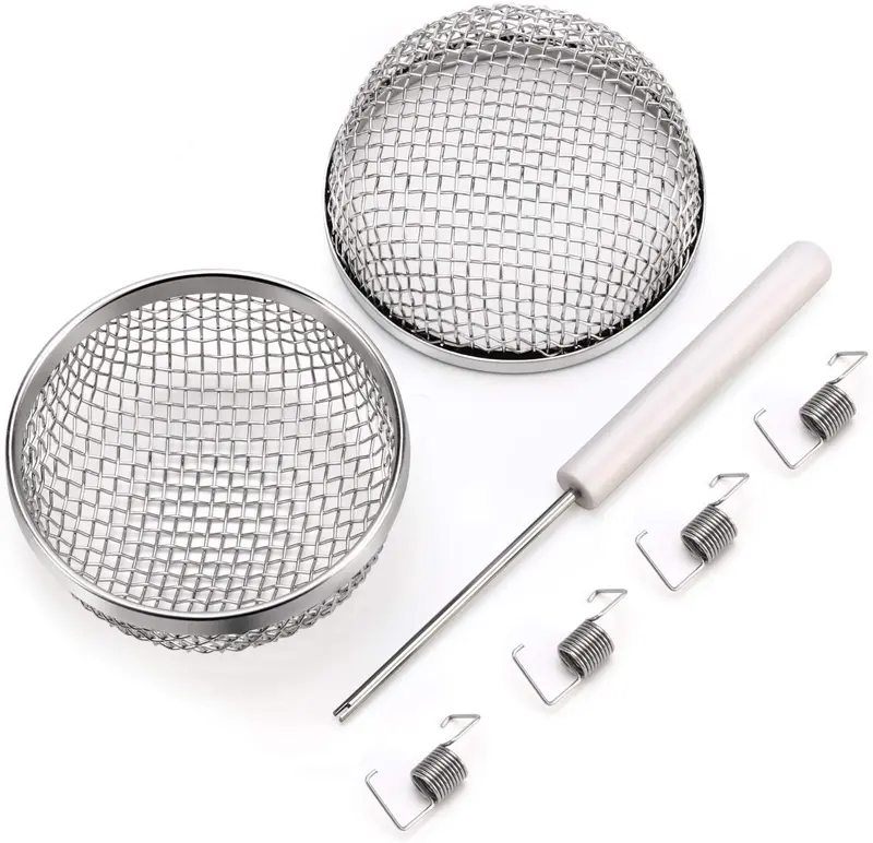 Kohree Flying Insect Screen Bug Screen Rv Furnace Vent Cover Replacement Rv Camper Heater Exhaust Screen Cover, 2 Packs 2.8 Inch Stainless Steel Mesh Screen With Installation Tool 1