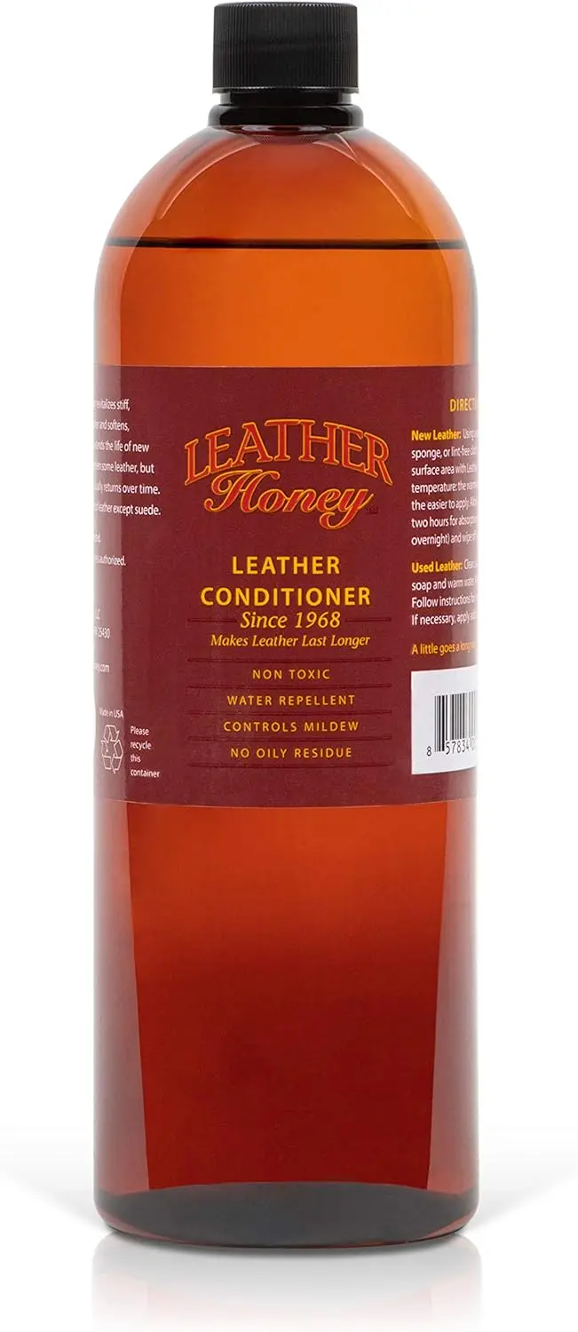 Leather Honey Leather Conditioner, Since 1968. For All Leather Items Including Auto, Furniture, Shoes, Purses And Tack. Non-Toxic And Made In The Usa / 8 Fl Oz (Pack Of 1) 3