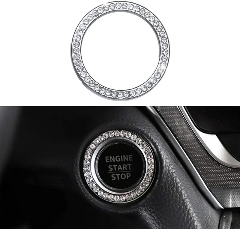 Lecart Bling Car Interior Volume Knob Cover For Honda Car Interior Bling Accessories Premium Zinc Alloy Sound Switch Knob Caps Compatible For Honda Accord 2018 2019 2020 Silver Pack Of 2 1