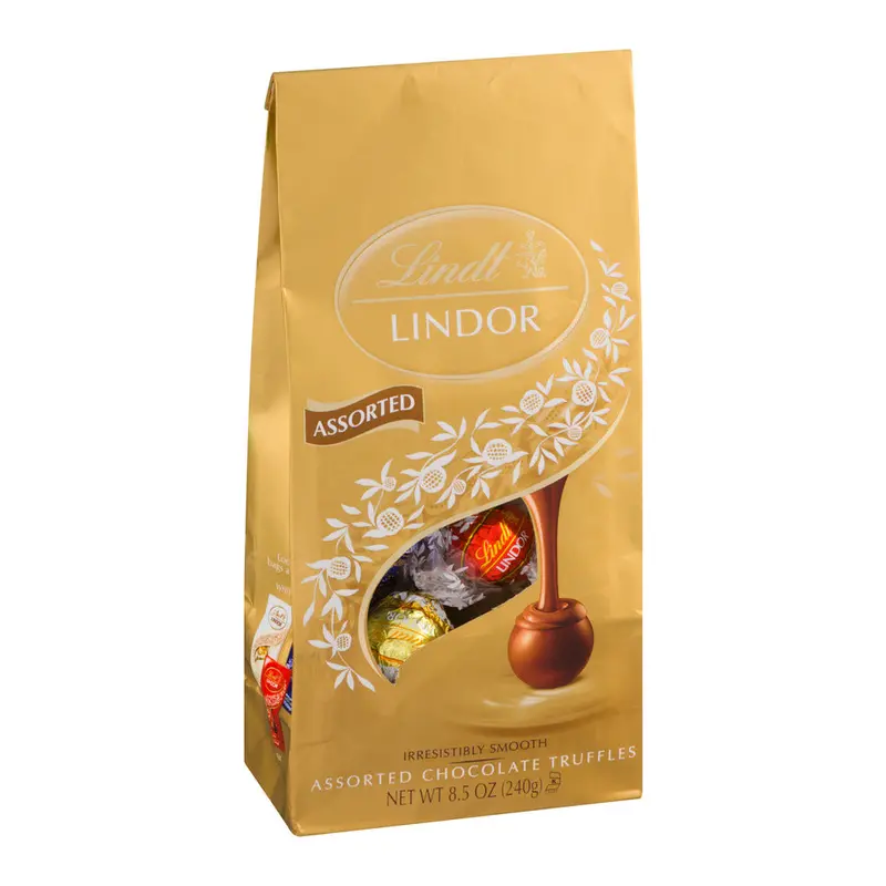 Lindt Lindor 3 Flavors Assorted Chocolate Candy Truffles, 8.5 Oz Bag 1