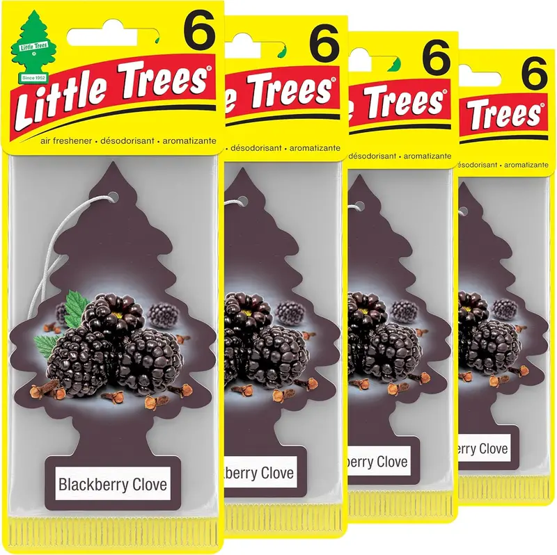 Little Trees Air Fresheners Car Air Freshener. Hanging Tree Provides Long Lasting Scent For Auto Or Home. Black Ice, 24 Air Fresheners 1