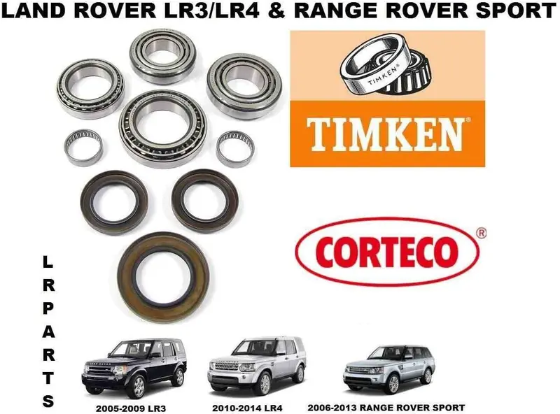 Lr3 Lr4 Range Rover Sport Rear Differential Bearing Kit Non-Locker 1
