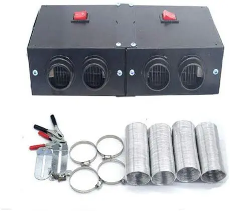 Machswon Portable Car Heater For Windshield, High Power Car Heater Kit, 12V 500W Air Heater, Demister Defroster Fast Heating Fan 1