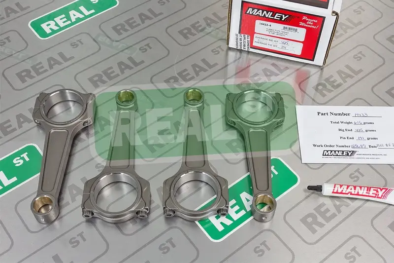 Manley 14433-4 Connecting Rod Set (Ford Focus St Ecoboost 2.0L Turbo Tuff Pro Series I Beam W/Arp2000 Bolts) 1
